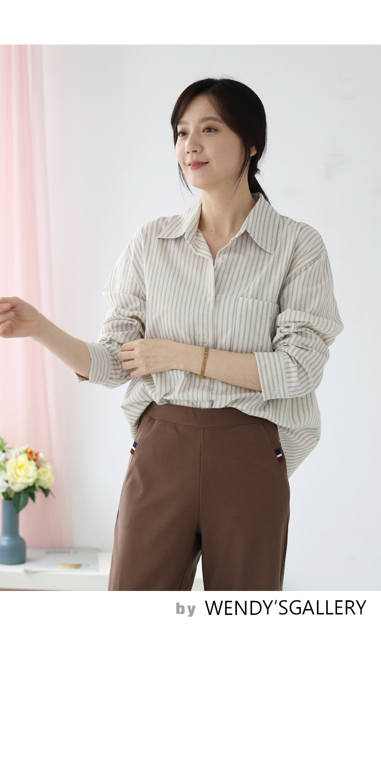 WENDYSGALLERY -[웬디즈갤러리]포유 스트라이프 셔츠│삼성물산 온라인몰 SSF Shop [웬디즈갤러리]포유 스트라이프 셔츠
